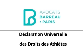 Le Barreau de Paris publie une Déclaration Universelle des Droits des Athlètes